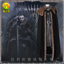 Man show Game of Thrones Season 8 cosplay costume Jon Snow cloak full cos costume male