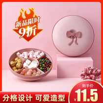 Melon seed tray Living room tea table Home New Chinese New Year Candy Box Fruit Pan Snack Pan Creative Dried Fruit Pan Containing compartment lid with lid