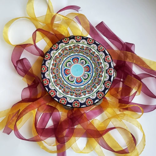 Dunhuang Feitian ручная барабан Синьцзян Уйгур Белл -Барабан Барабан Барабан Экзотический барабан Поворотный башни Танг Дань танцевальный музыкальный инструмент