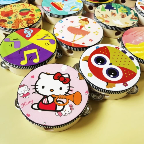 Деревянный бубен для детского сада, музыкальные инструменты, хваталка, барабан, для выступлений