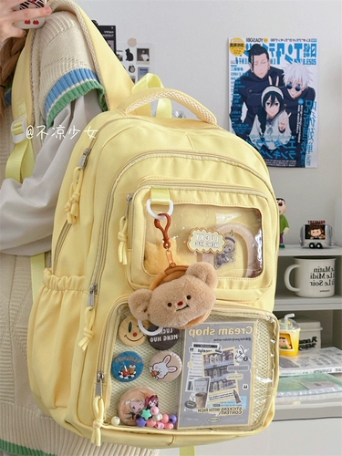 Японская двухмерная выставочная выставочная выставочная школьная сумка для учениц Большой -заместитесть на большую кучу прозрачной барочной сумки