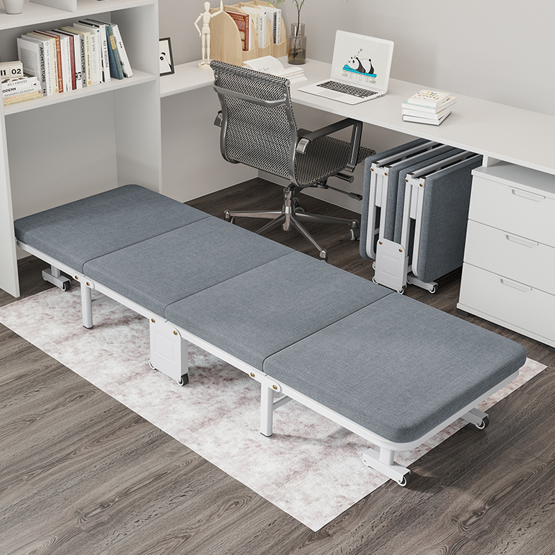 Lunchtime folding bed without installation Office accompanied by home sponge Bedsheets with portable bed Hard board Nap Four Fold Bed