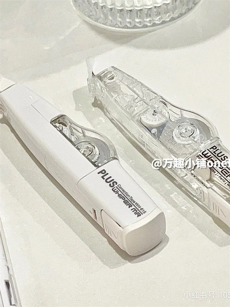 Japan Plus Correction Tape Limited Edition Fully Transparent Large Capacity Refillable Core Student Correction Tape Economical Pack Correction Tape for Boys Refillable Core Cute Girl Stationery Correction Tape Supplies