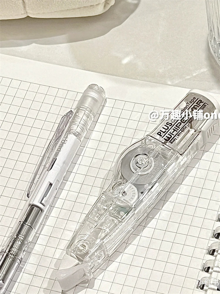 Japan Plus Correction Tape Limited Edition Fully Transparent Large Capacity Refillable Core Student Correction Tape Economical Pack Correction Tape for Boys Refillable Core Cute Girl Stationery Correction Tape Supplies