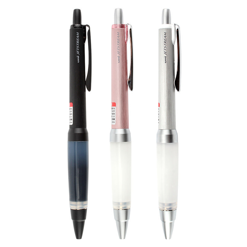 Japanese Uni Mitsubishi Sxn-1000 Anti-Fatigue Retractable Gel Pen with Metal Barrel, Japanese-Style Oil-Based Pen, Jetstream Soft Grip Ballpoint Pen, Refillable, 0.5mm, Suitable for Middle School Students, High Aesthetic Value