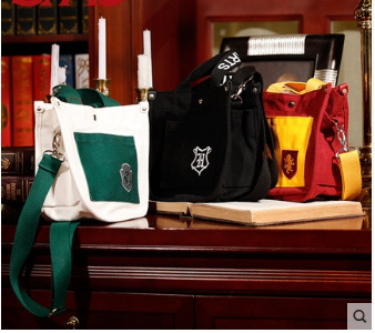 SPAO Harry Potter Co-branded Men's and Women's College Embroidery Cross Canvas Bag 2019 New SPAK949D04