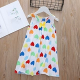 Летняя пижама, юбка, тонкое детское хлопковое шелковое платье-комбинация для принцессы