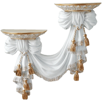 Simple European wall shelf bookshelf laminate wall shelf restaurant decorative shelf living room one-word partition storage shelf