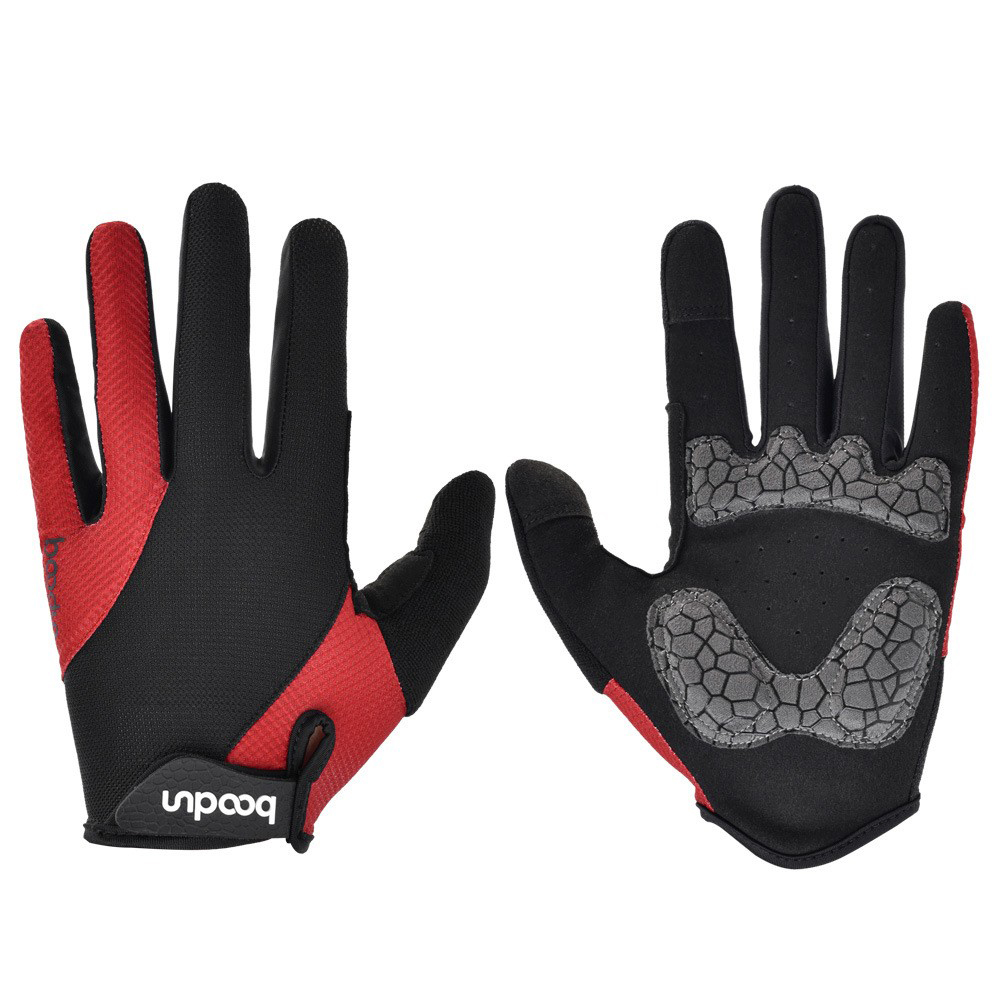 Bodun botton riding equipped outdoor bike gloves Highway Mountain SBR silicone Silicone Long Finger Riding Gloves