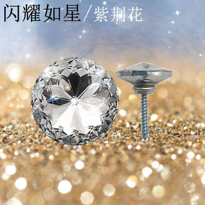 Soft bag diamond color crystal buckle sofa button threading buckle bedside back buckle flower diamond decorative button
