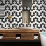 Патултрия края мозаика настенная кирпичная кирпич натуральный камень серой деревянный деревянный камень -Афины серые цветочные столе