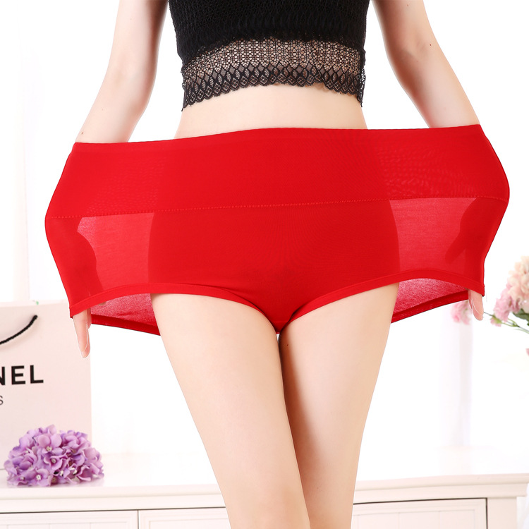 4 người trung niên và người già tải cộng với phân bón XL phụ nữ đồ lót 200 pound chất béo cotton căng eo cao đồ lót calvin klein nữ chính hãng