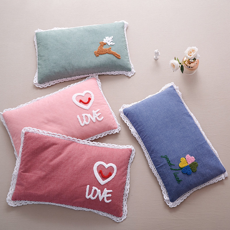 Cartoon Children Toddler Pure Cotton Pillow Infant Garden Baby Buckwheat Shell Pillow 1-3-6-8 Year Round Universal-Taobao