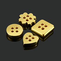 High-grade alloy metal bright gold shirt shirt button button button love little button shirt button button button button