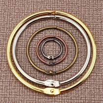 Golden large desk calendar calendar photo album information opening ring binder iron ring binding ring binder accessories circle