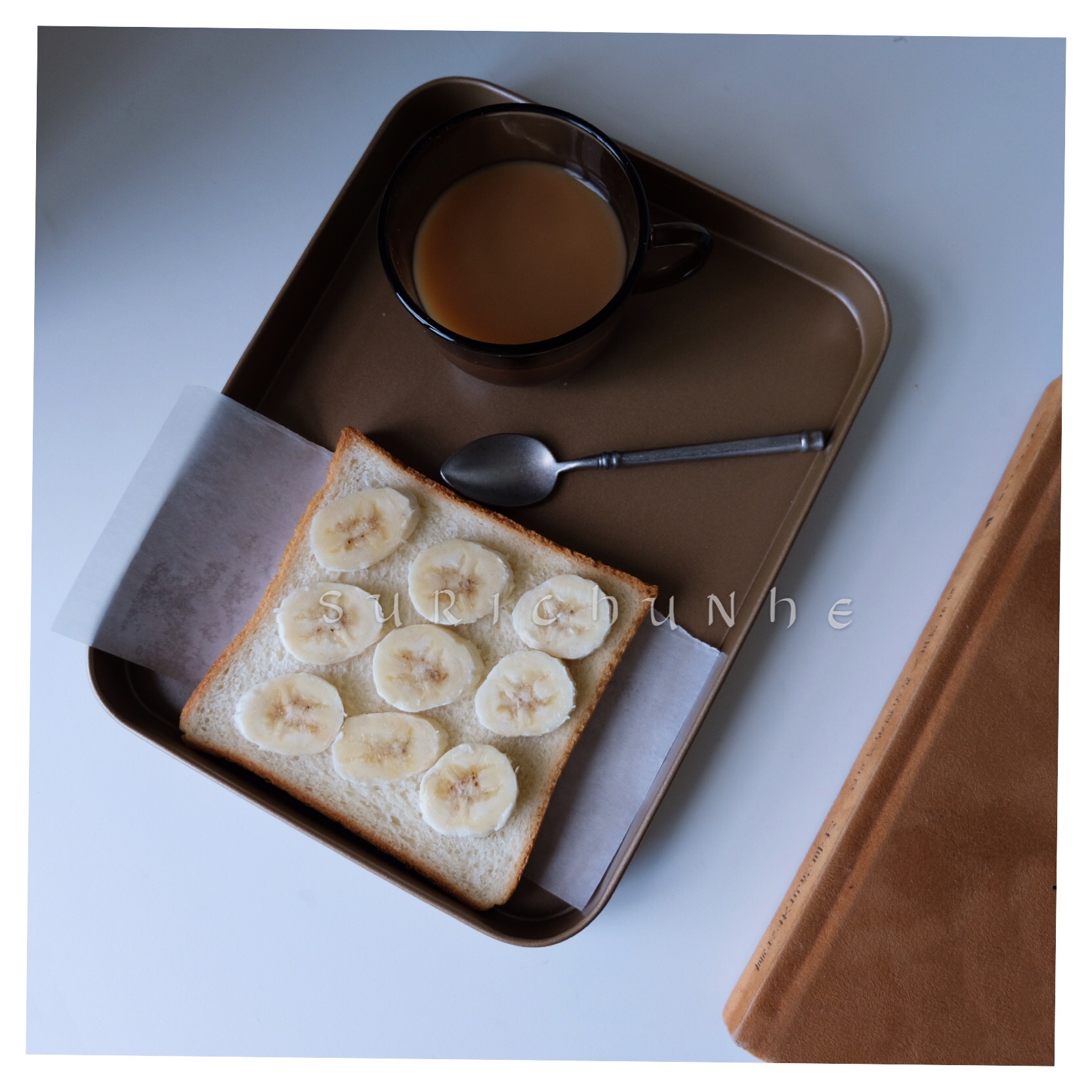 Suri Chunhe Dark Copper Tray Ins Plate Cafe Metal Tray Nordic Water Cup Tray Simple Baking Pan - Taobao