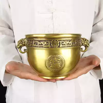 Copper Wufu cornucopia ornaments copper type copper cylinder ornaments