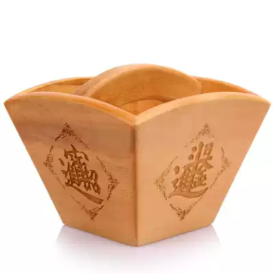 Peach Wood rice bucket ornaments daily gold peach wood ornaments peach wood bucket peach wood rice bucket with lid grain rich rice bucket