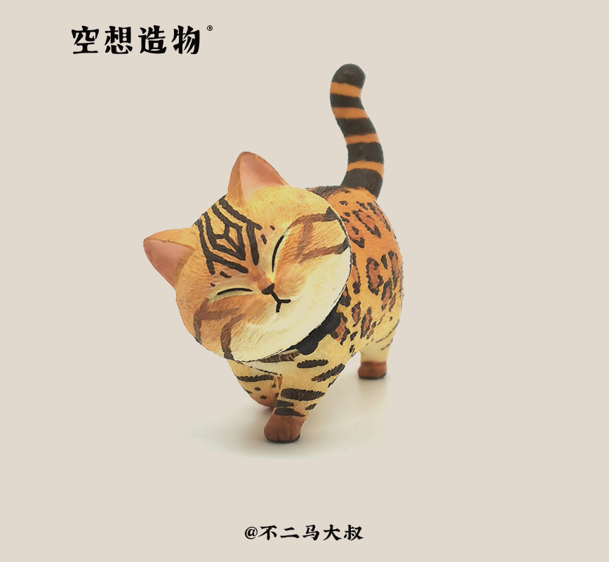 Cat bell refrigerator sticker Fantasy creation Pretend painting studio Net red popular explosion-style painting artist hand-painted version