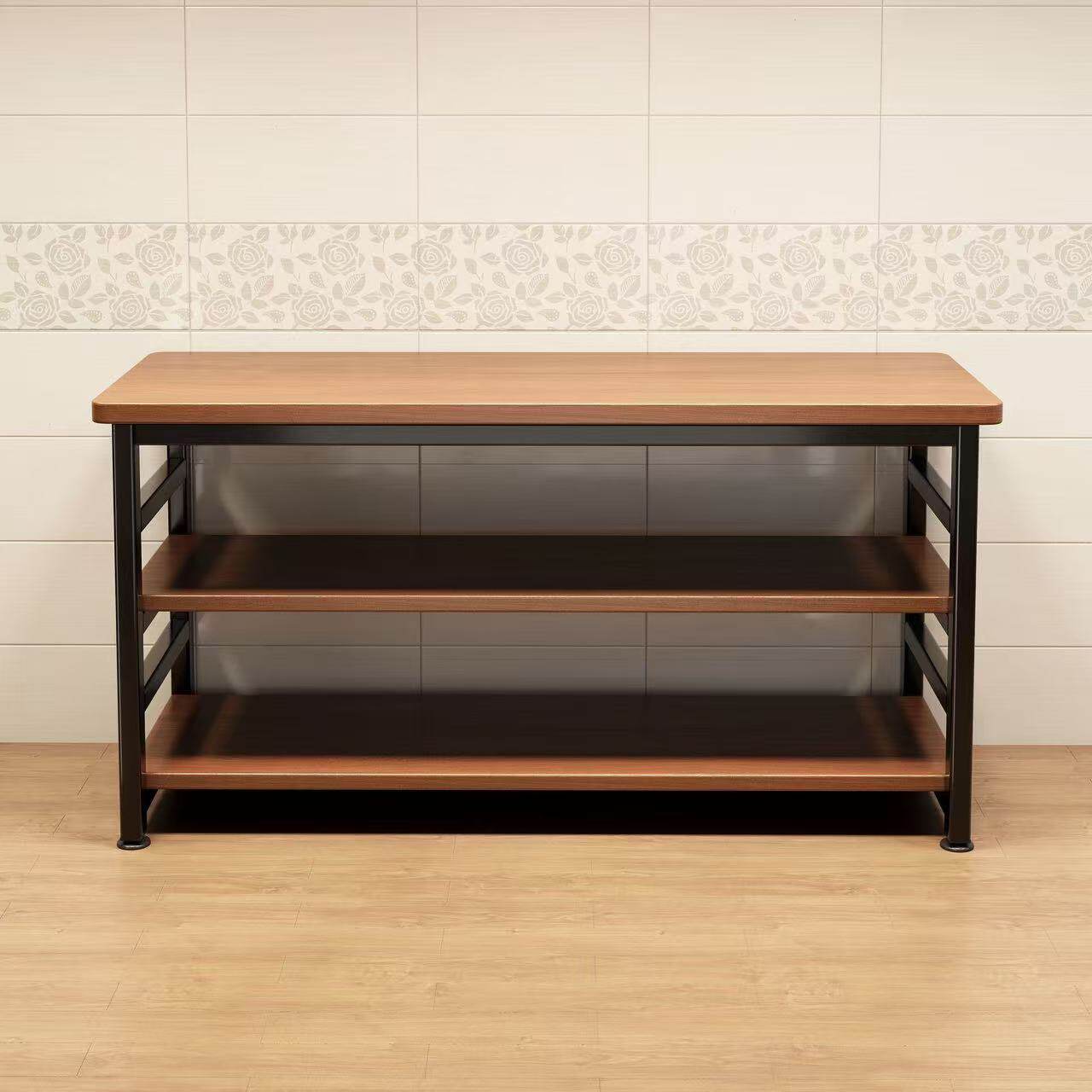 厨房多功能置物架落地切菜桌子工作台微波炉锅具收纳架窄边柜淘