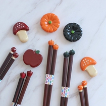 Dream field Liangpint] Day-style wooded home adult children cute pointed fruits and vegetables Mushroom Chopsticks