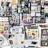 Наклейка, ретро журнал, милая книга с наклейками, планировщик