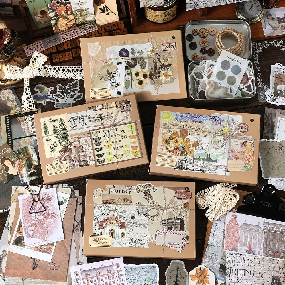 Junk Journal Junk Handbook Vocal Material Material Bags Handbook Patching Patching Stickers