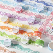 Starred sea Alien collection of view handbooks and paper adhesive tapes Korean Cloud Stars Caring Flower Side Scenery Hand Ledger Rubber Roll