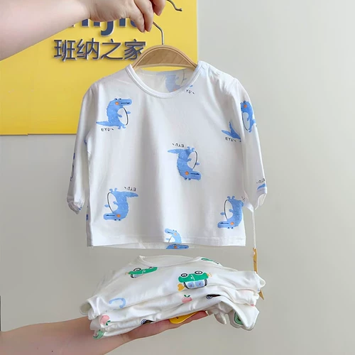 Детская летняя тонкая футболка, базовый приятный телу лонгслив подходит для мужчин и женщин для девочек