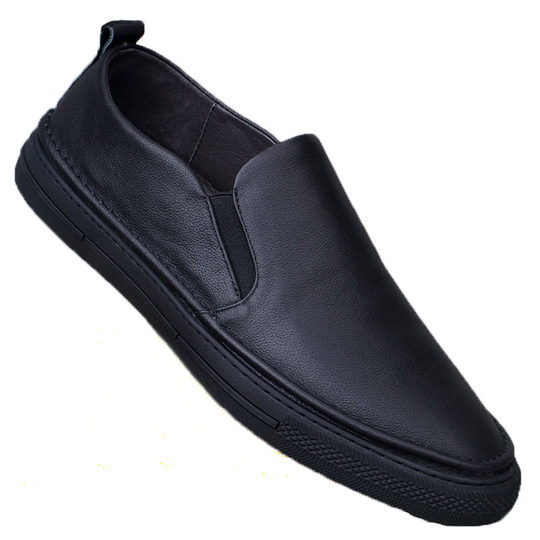 Neue lässige Herren-Lederschuhe für Frühling und Herbst, bequeme Slip-On-Fahrerschuhe, vielseitige trendige Schuhe, Leder-Sneakers, leichte Schuhe mit weicher Sohle
