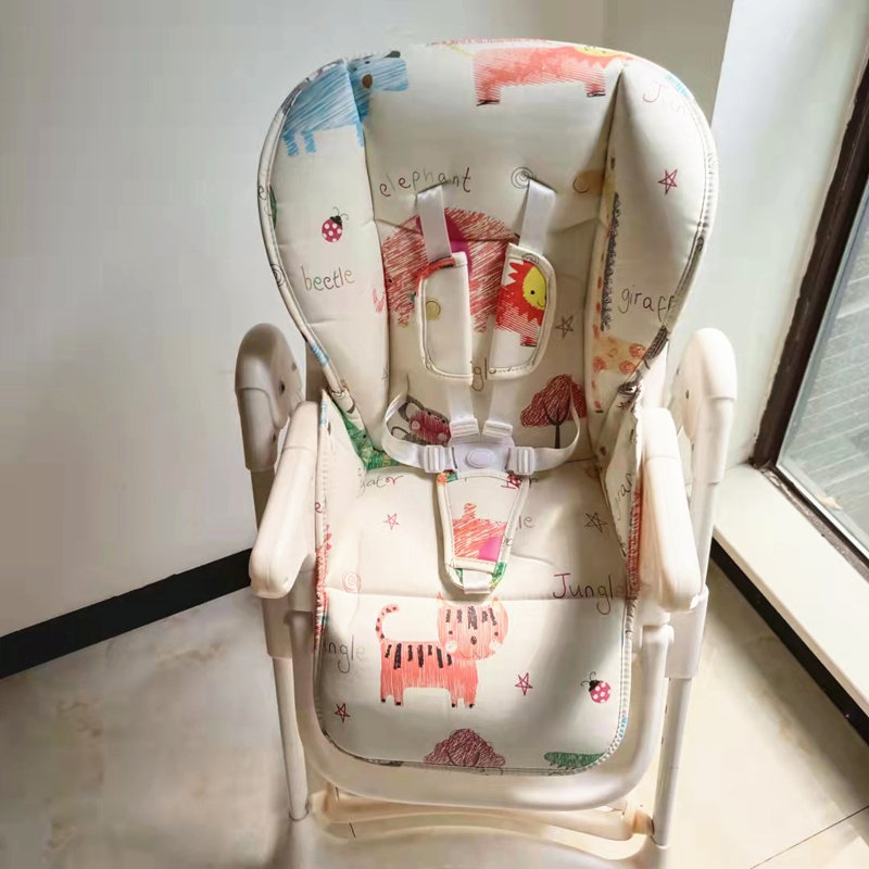 Suitable for spiritkidds baby boy dining chair cushion pu leather five-point style seat belt baby seat cover accessories