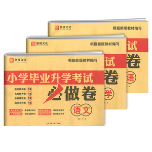 【全套3本】小学毕业升学考试必做试卷