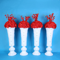 New wedding Roman column road lead wedding props Plastic flower pot road lead flower