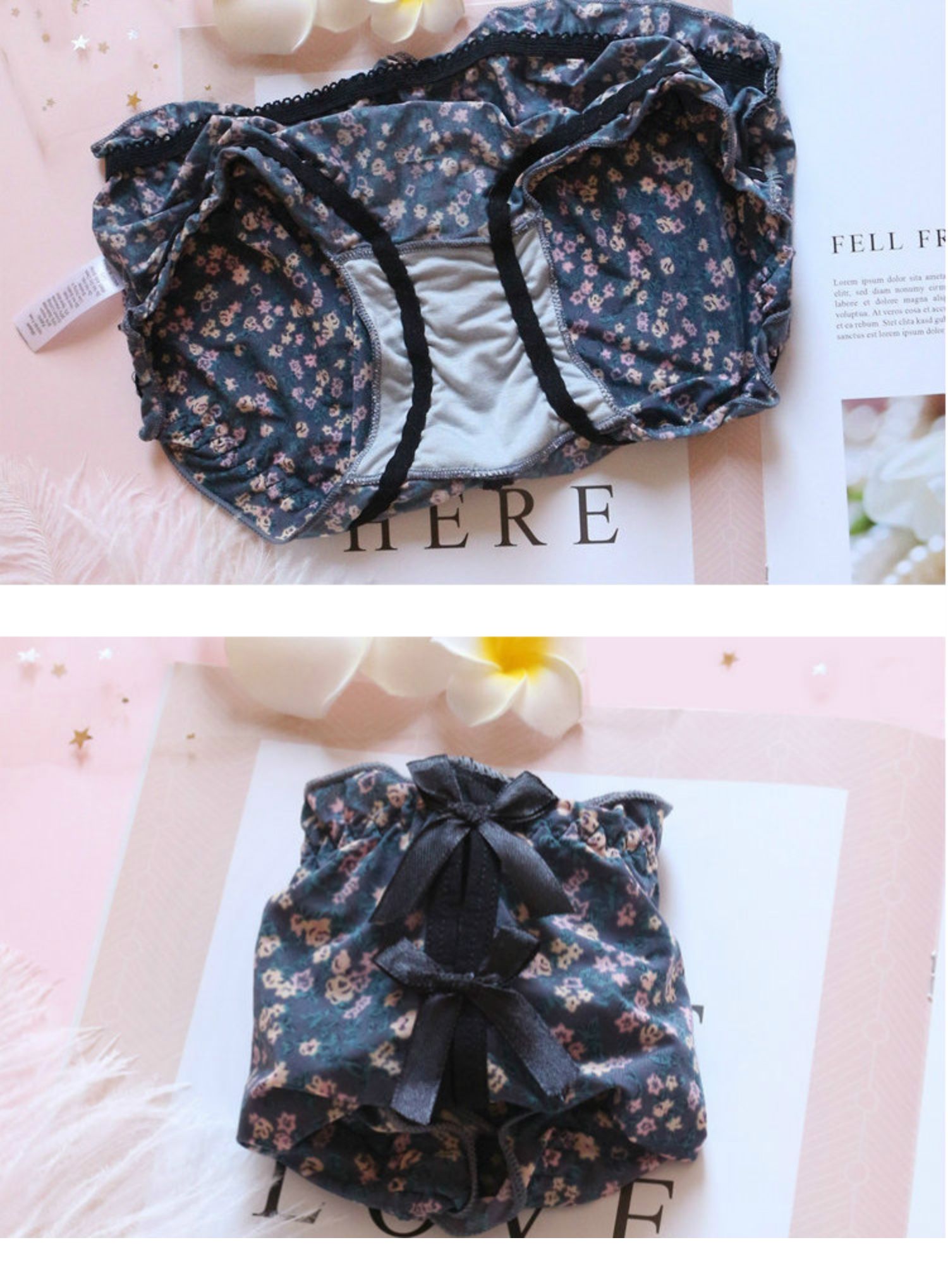 Vận chuyển đầy đủ Hoa sữa cổ điển Silk Openwork Bow Đồ lót Nhật Bản gợi cảm của phụ nữ Eo thấp - Nam giới quần lót nam cotton cao cấp