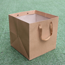 Kraft Paper Bag Egg cake Shop Baked Square Fruit Gift Cake Handbag Potted Flower Bouquet Vase