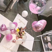 Flowers Bag Flowers Box Surprise Report White Balloon Box Creative Flowers Packaging Boxes Courseage Wedding Arrangement Birthday Cake Gift Boxes