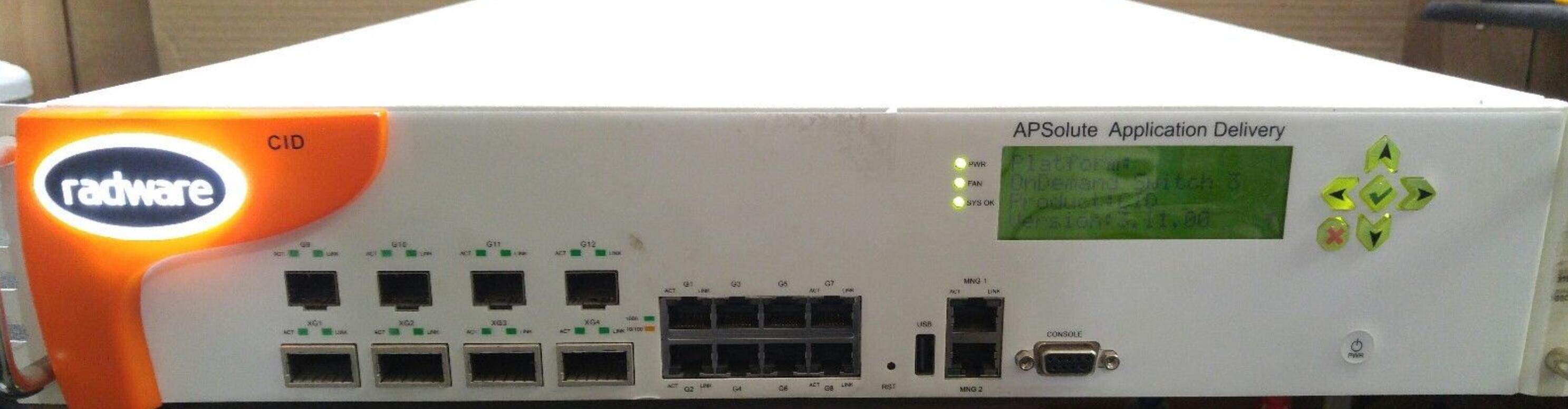 Adapting RADWARE 1016 2016 2016 8016 8016 12016 20016 20016 Supply