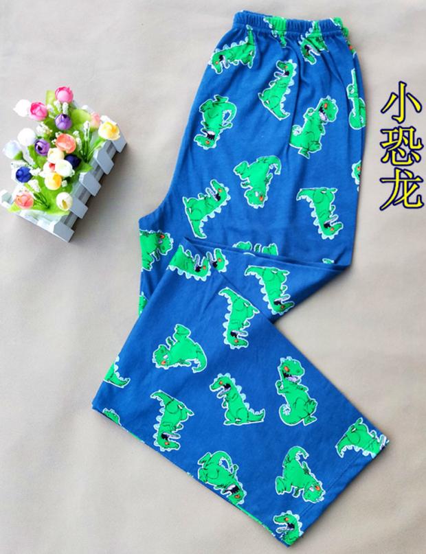 Quần ngủ mùa xuân và mùa thu bông quần nhà quần phim hoạt hình lỏng thường nhà quần bông nhà dịch vụ điều hòa không khí quần quần ống rộng nữ