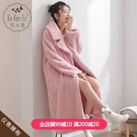 Có thể là trẻ em mùa đông san hô lông cừu đồ ngủ Áo len nữ Hàn Quốc áo ngủ dài dày áo choàng flannel ấm áp đầm ngủ nữ