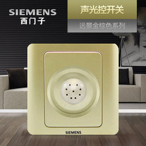  Siemens sound and light control light switch Siemens Vision golden Brown delay intelligent corridor inductive socket panel
