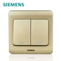 Siemens vision series gold switch panel Siemens fluorescent panel switch Fluorescent two-open double control switch