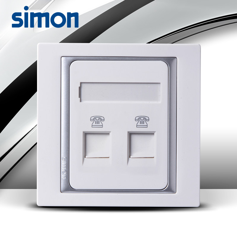 Five Crown Simon Switch Socket Panel 58 Series Dual Phone Socket S55224 Wall Switch Socket