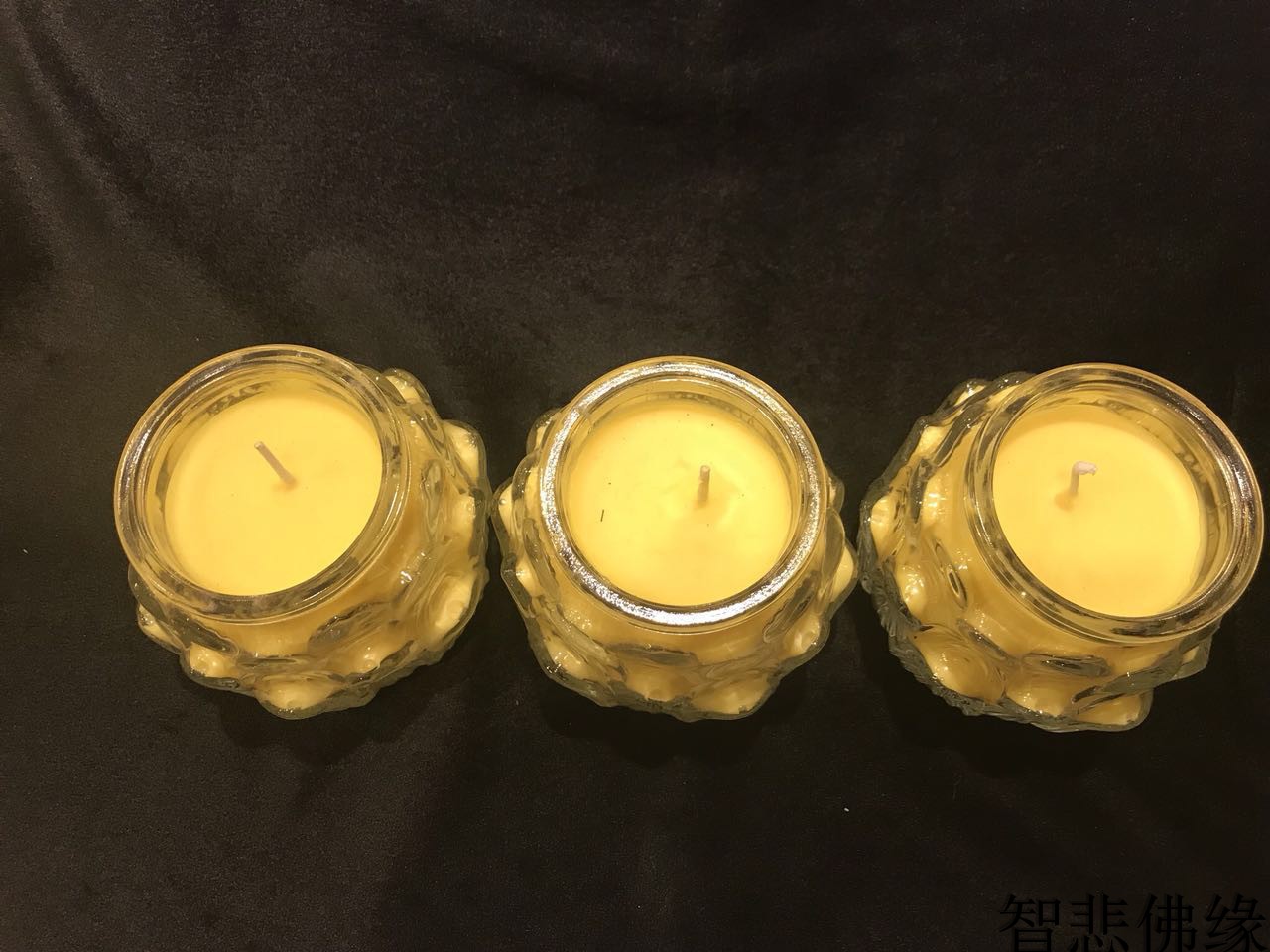 Wisdom Tragic Forties 3 Days 72 Hours Pure Ghee Oil Lamp Candle Round Glass Smoke-free For Buddhor Buddhist Supplies