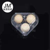 Transparent egg tray 3 pieces heart-shaped plastic egg box disposable native egg packaging box 100 egg tray gift box
