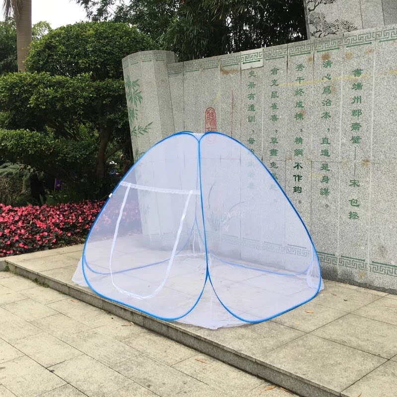 Outdoor mosquito net camping field installation-free portable folding yurt tent travel student single-player floor