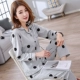 Đồ ngủ nữ mùa xuân và mùa thu cotton dài tay cộng với tháng béo lớn tháng dễ thương áo len nữ áo len cotton phục vụ nhà