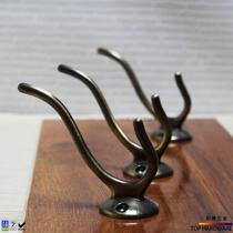 Retro antique American zinc alloy hanging clothes hook toilet towel hook wardrobe cloakroom clothes hook