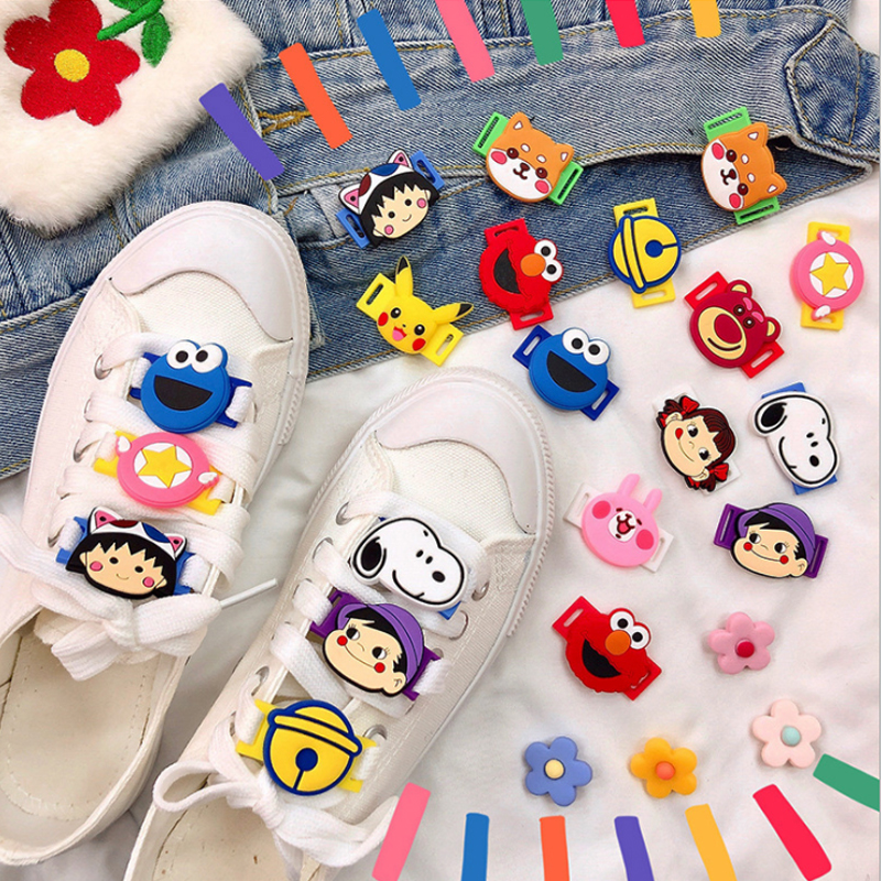Japanese girl cute cartoon anime decorative shoe buckle canvas shoelace buckle student trend creative shoe accessories