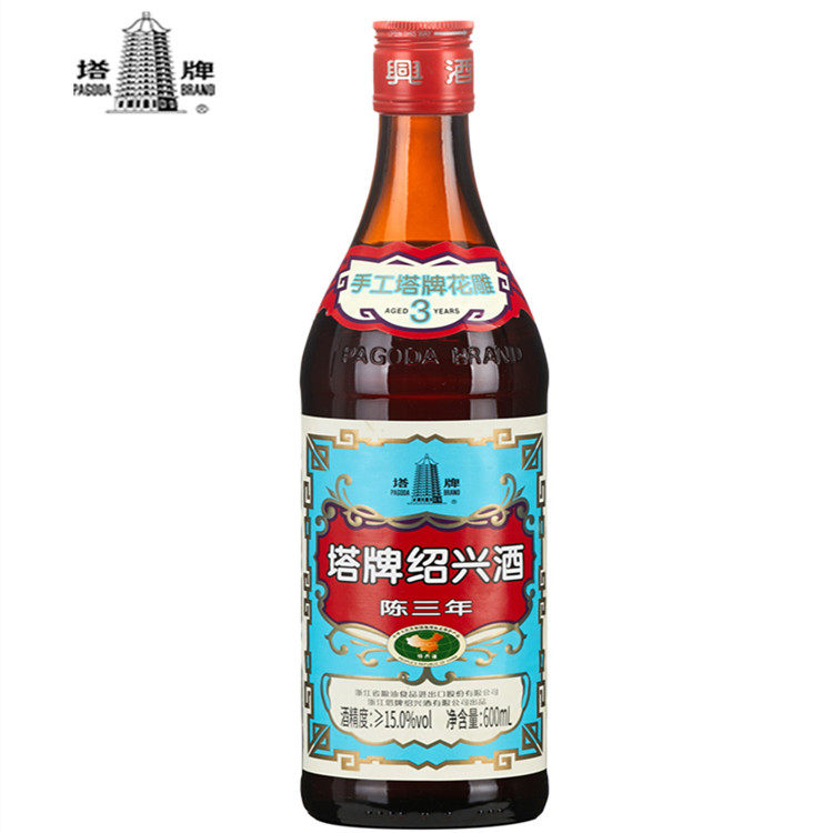 塔牌绍兴黄酒蓝牌三年陈花雕酒600ml 热品库 性价比省钱购
