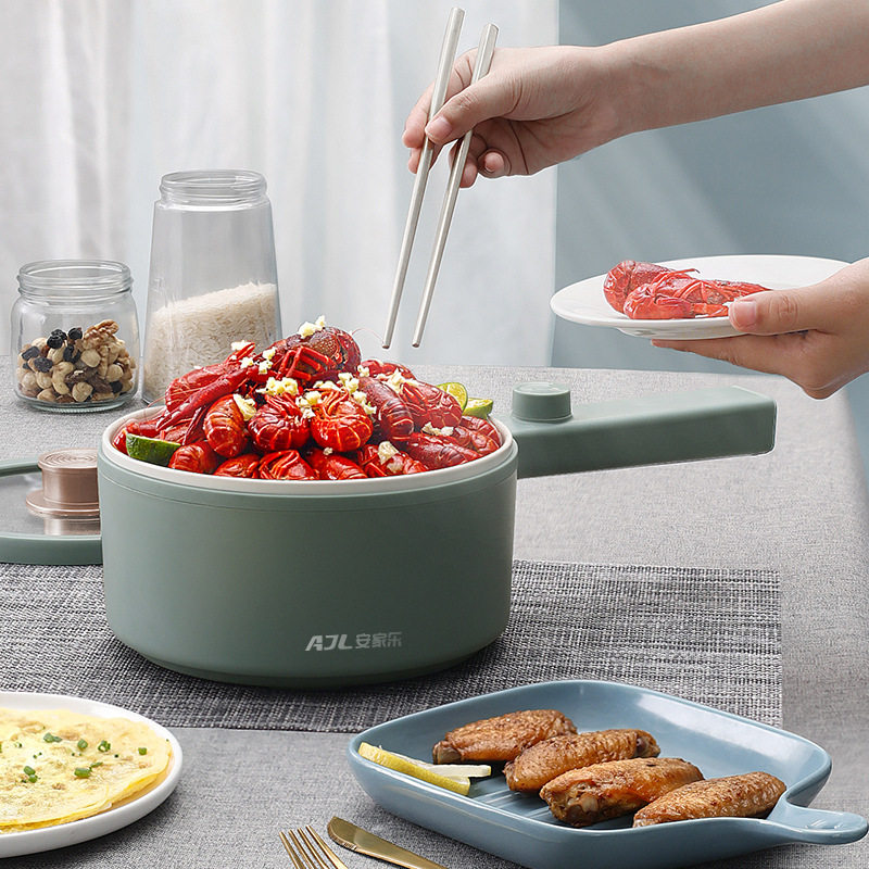 Japanese-style export quick-cooking pot dormitory student household multi-functional integrated small electric pot cooking noodles electric hot pot frying pan